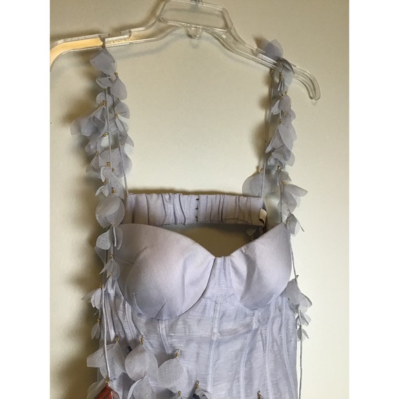 Zimmermann Wild Flower Botanica Petal Printed Linen-Silk Midi Dress Size 3 NWT - Picture 8 of 16